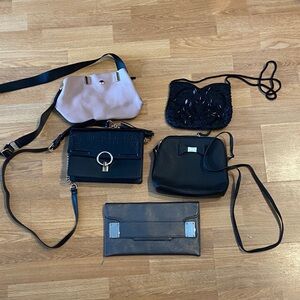 Elegant Black and Gray Women's Clutch and Small Crossbody Bags